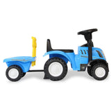 Jamara Rutscher New Holland T7 Traktor blau - Rutschfahrzeug, mit Anhänger