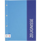 Roth Zeugnismappe Spectrum Blue, mit 12 A4 Klarsichthüllen, im Buchleineinband