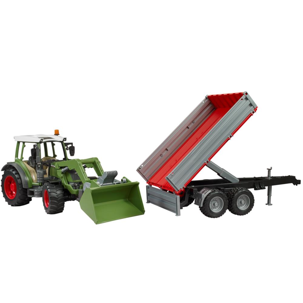 Bruder 02182 - Fendt Vario 211 mit Frontlader und Bordwandanhänger
