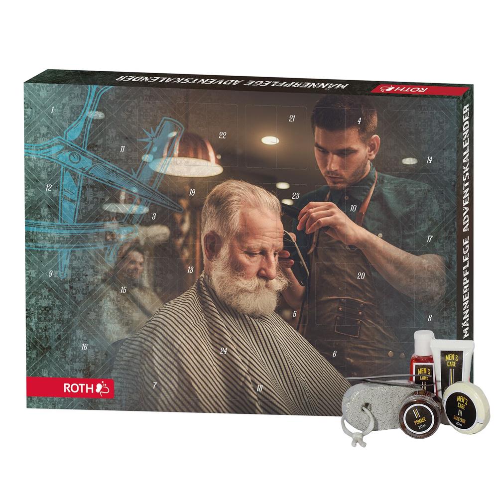 Roth Männerpflege-Adventskalender – 24 Pflegeprodukte für Bart, Haut & Haar – Geschenk für Männer