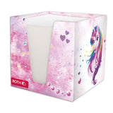 Roth Notizklotz Einhornportrait – Kinder‑Zettelbox mit Einhorn‑Motiv