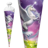 Roth Schultüte Magic Pegasus, 70cm, rund, Rot(h)-Spitze, Filzverschluss