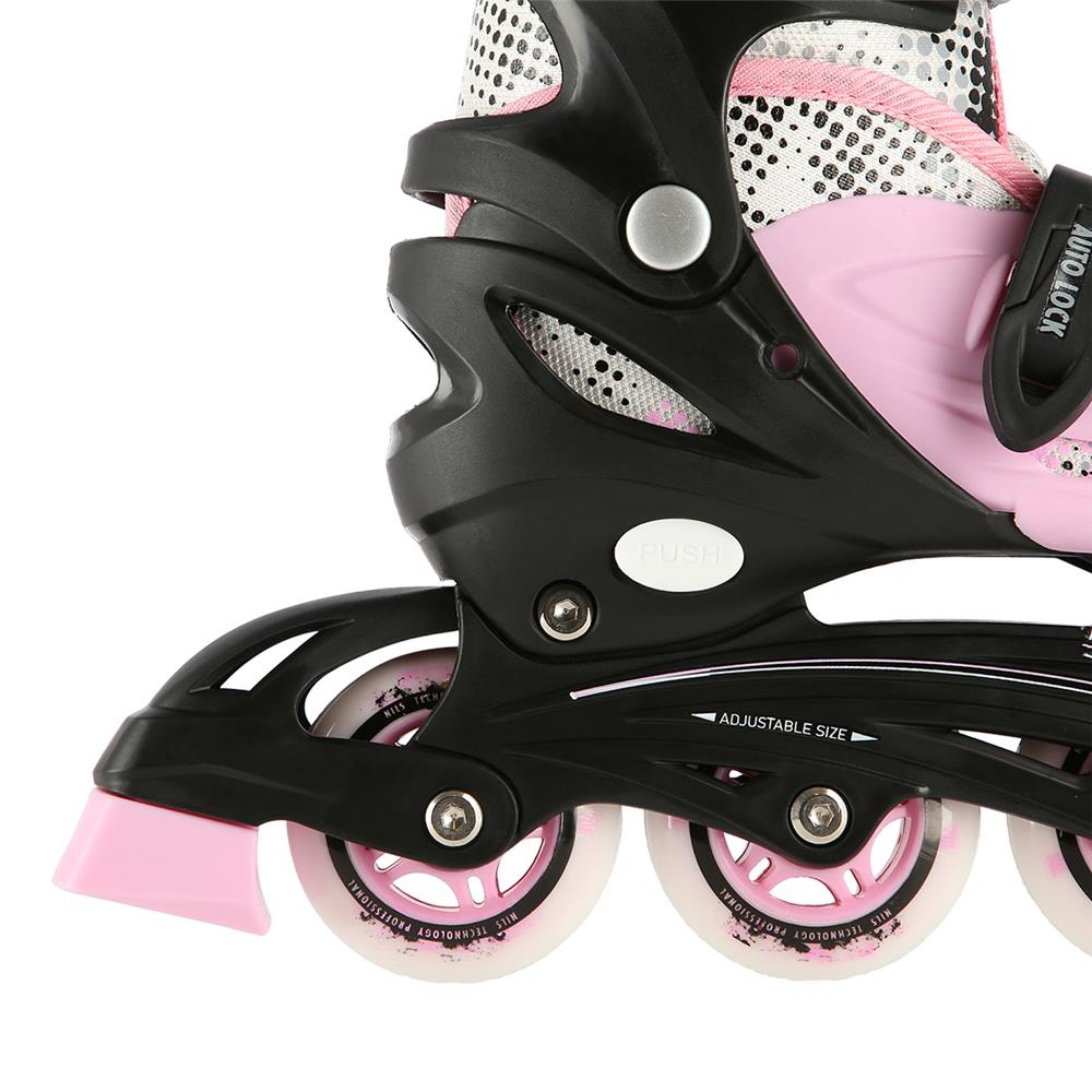 4in1 Inliner Schlittschuhe Rollschuhe Gr. 35-38, Rosa, verstellbar | NILS EXTREME NH18331