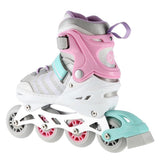 4in1 Inliner Schlittschuhe Rollschuhe Gr. 29-33, Rosa, verstellbar | NILS EXTREME NH18192