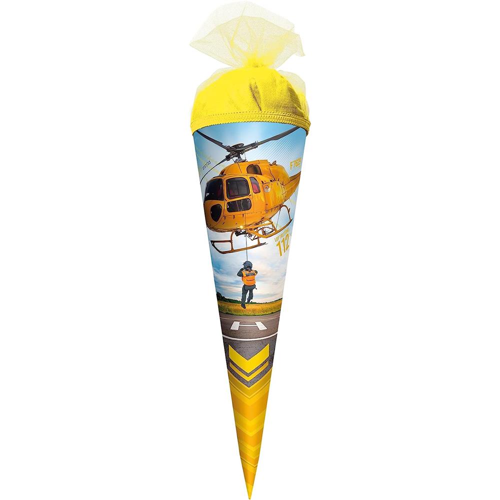 Roth Schultüte Helikopter, 50cm, rund, Tüllverschluss
