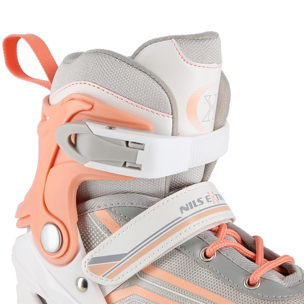 2in1 Inliner Schlittschuhe Gr. 39-43, Weiß-Rosa, verstellbar | NILS EXTREME NH18190
