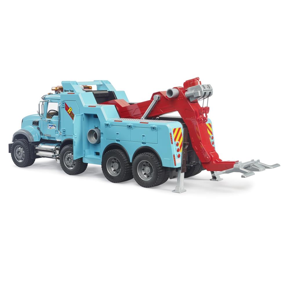Bruder 02831 – Mack Granite Abschlepp-LKW mit Light & Sound Modul, Maßstab 1:16