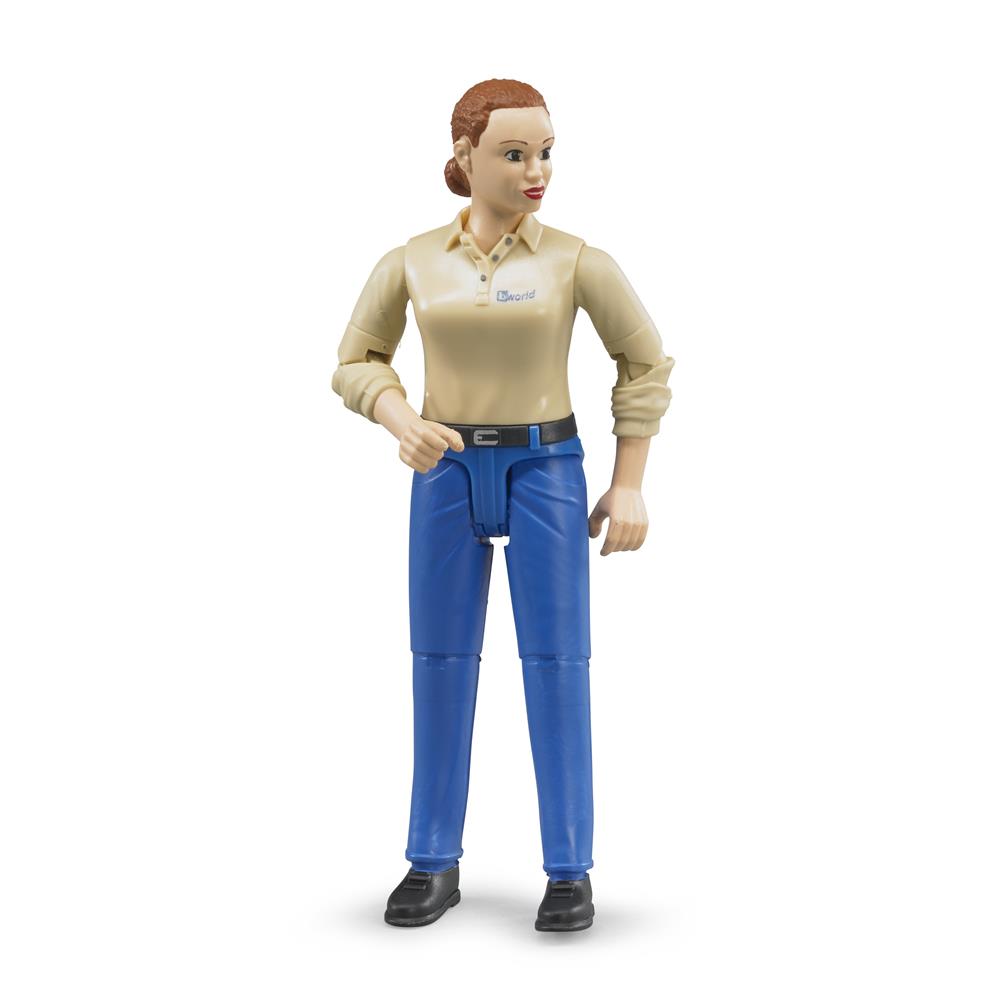 Bruder 60408 - bworld Frau mit hellem Hauttyp und blauer Hose