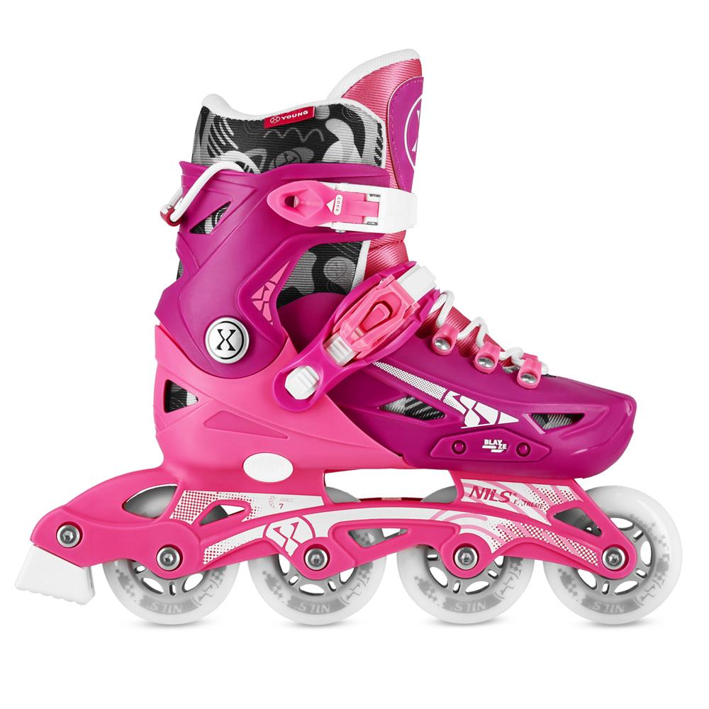 Inlineskates Inliner Gr. 35-38, Rosa, größenverstellbar | NILS EXTREME NA1055 BLAZE