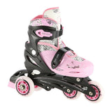 4in1 Inliner Schlittschuhe Rollschuhe Gr. 31-34, Rosa, verstellbar | NILS EXTREME NH18331