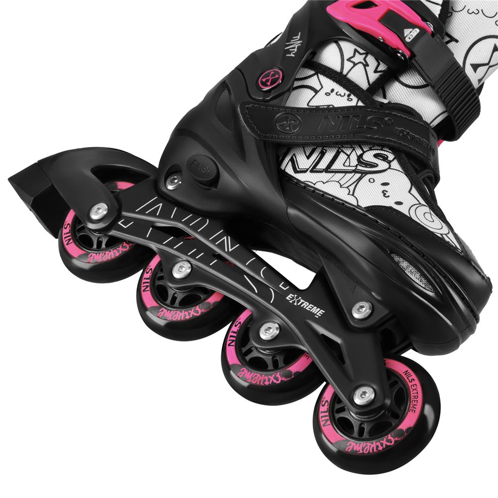 4in1 Inliner Schlittschuhe Rollschuhe Gr. 39-42, verstellbar | NILS EXTREME NH10907 TINTY