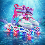 4in1 LED Inliner Schlittschuhe Rollschuhe Gr. 31-34, verstellbar | NILS FUN NH18150 MAZZY