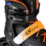 2in1 Inliner Schlittschuhe Gr. 39-43, Blau, verstellbar | NILS EXTREME NH18190A BRAVE