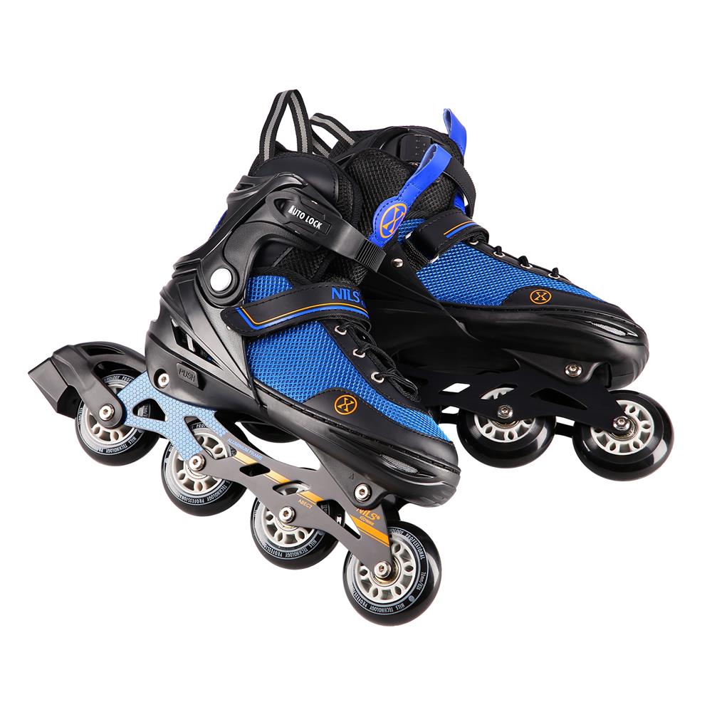 2in1 Inliner Schlittschuhe Gr. 29-33, Schwarz-Orange, verstellbar | NILS EXTREME NH18188A