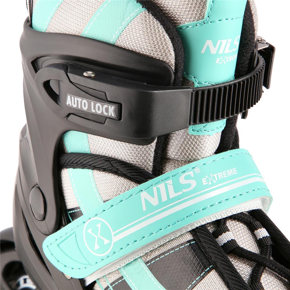 2in1 Inliner Schlittschuhe Gr. 35-38, Blau-Grün, verstellbar | NILS EXTREME NH18366A