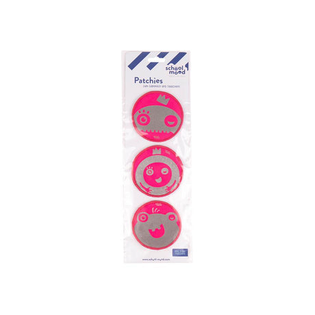 School-Mood 6er Patchy Set Pink Monsters Neon Reflektor