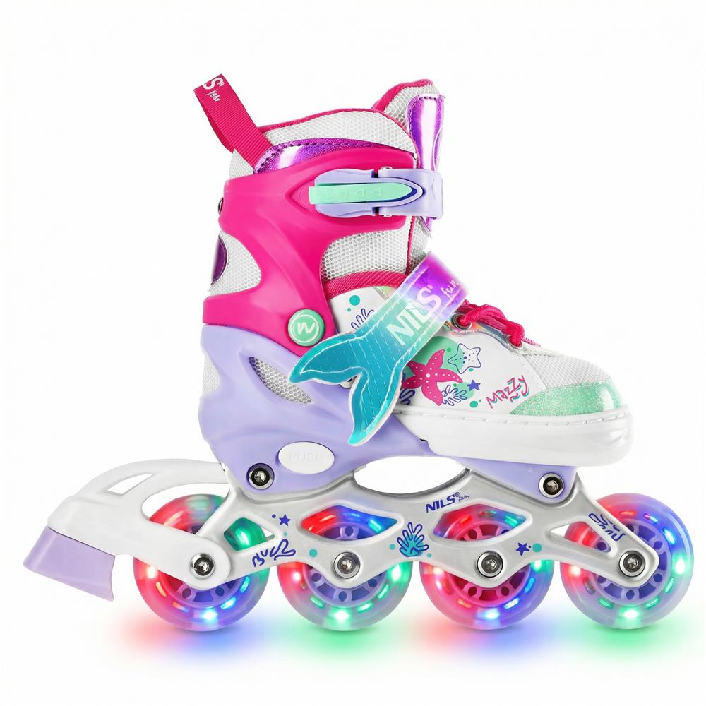 4in1 LED Inliner Schlittschuhe Rollschuhe Gr. 35-38, verstellbar | NILS FUN NH18150 MAZZY
