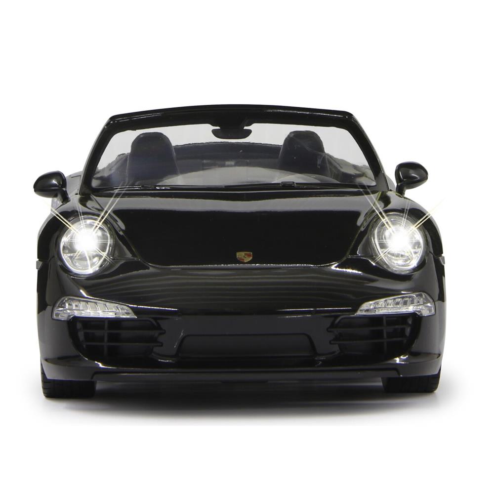 Jamara Porsche 911 Carrera S 1:12 schwarz 2,4GHz Ferngesteuertes Auto mit LED Fahrlicht