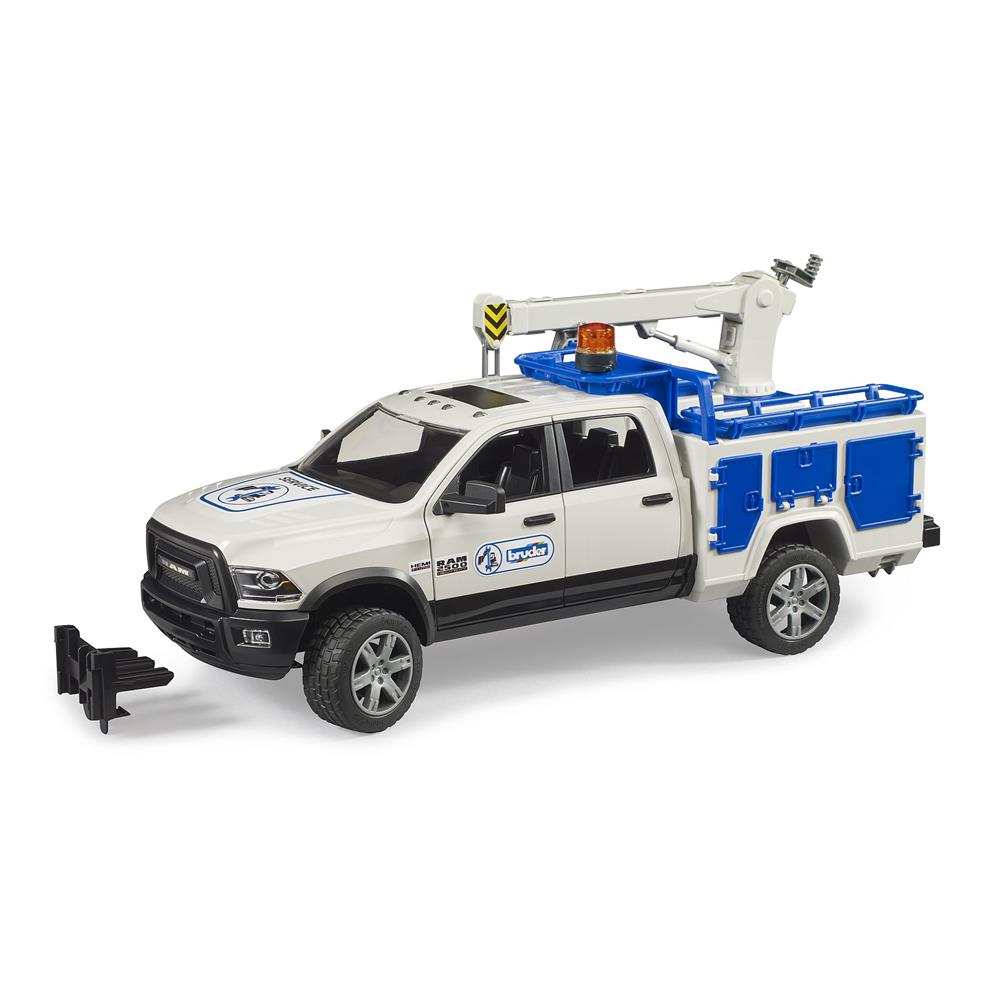Bruder 02509 - RAM 2500 Service Truck mit Kran und Rundumleuchte