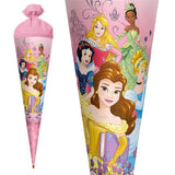Roth Schultüte Disney Princess, 70cm, rund, Rot(h)-Spitze, Filzverschluss, Glitzer