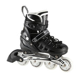 4in1 LED Inliner Schlittschuhe Rollschuhe Gr. 35-38, Schwarz, verstellbar | NILS EXTREME NH10905