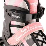 2in1 Inliner Schlittschuhe Gr. 39-43, Rosa-Weiß, verstellbar | NILS EXTREME NH18366A