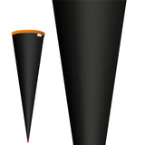 Roth Schultüte-Rohling/Basteltüte, schwarz, 70cm, rund, Rot(h)-Spitze, ohne Verschluss