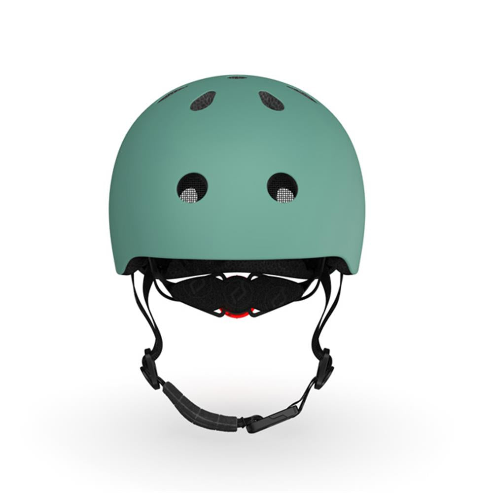 Scoot & Ride Kinderhelm Größe S-M (51-55 cm) forest - Schutzhelm mit LED-Licht