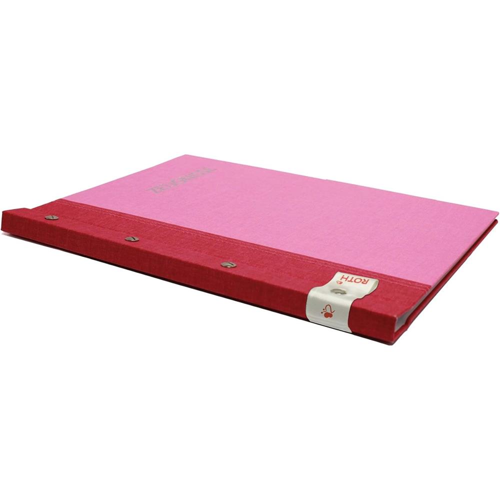 Roth Zeugnismappe Bicolor Cherry-Pink, mit 12 A4 Klarsichthüllen, im Buchleineinband