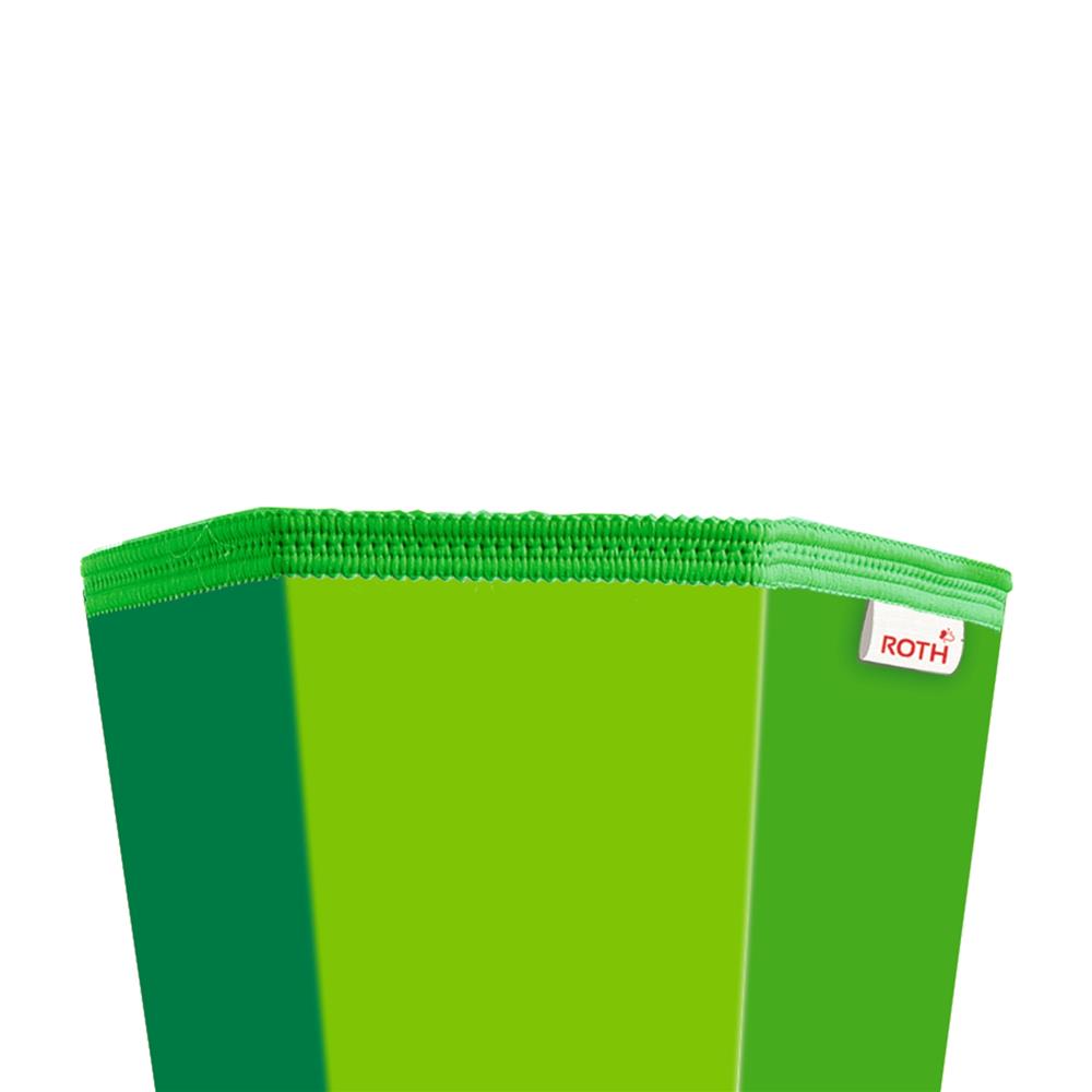 Roth Schultüte-Rohling/Basteltüte, grün, 85cm, eckig, Rot(h)-Spitze, ohne Verschluss