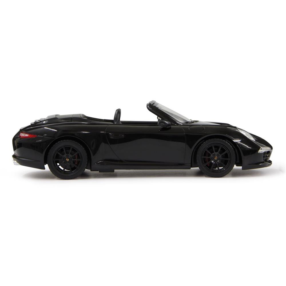 Jamara Porsche 911 Carrera S 1:12 schwarz 2,4GHz Ferngesteuertes Auto mit LED Fahrlicht