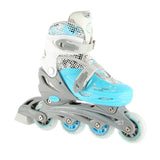 4in1 Inliner Schlittschuhe Rollschuhe Gr. 35-38, Blau, verstellbar | NILS EXTREME NH18331