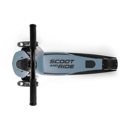 Scoot & Ride Highwaykick 5 LED Scooter, steel - Kinderroller, ab 5 Jahren