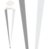 Roth Extra große XXL Schultüte-Rohling/Basteltüte, weiß, 100cm, eckig, Rot(h)-Spitze, Tüllverschluss