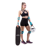 NILS EXTREME H704 Schoner-Set, Blau, Größe S - Protektoren Handgelenk Ellenbogen Knie