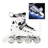 4in1 LED Inliner Schlittschuhe Rollschuhe Gr. 31-34, Weiß, verstellbar | NILS EXTREME NH10905