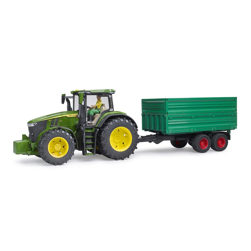Bruder 02010 - Tandemachs-Transportanhänger mit Aufsteckbordwand