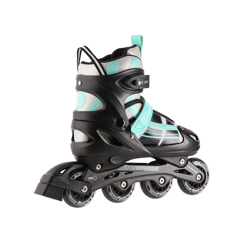 2in1 Inliner Schlittschuhe Gr. 31-34, Blau-Grün, verstellbar | NILS EXTREME NH18366A