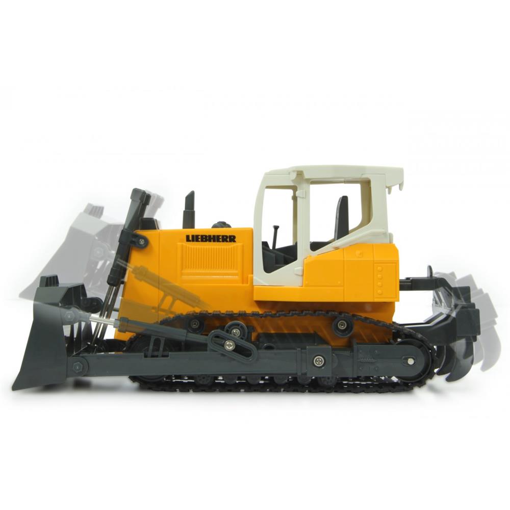 Jamara RC Planierraupe Liebherr 1:20 Gelb 2,4GHz funkferngesteuertes Baufahrzeug mit Sound