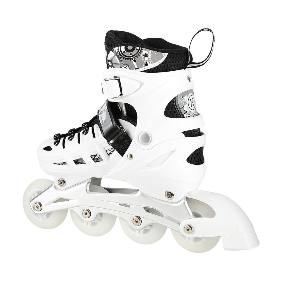 4in1 LED Inliner Schlittschuhe Rollschuhe Gr. 35-38, Weiß, verstellbar | NILS EXTREME NH10905