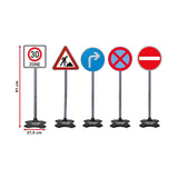 Jamara 5 Verkehrsschilder 81 cm Straßenschilder im Set für Fahrzeuge Outdoor Garten Spiel-Verkehrszeichen