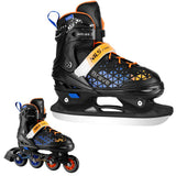 2in1 Inliner Schlittschuhe Gr. 34-38, Blau, verstellbar | NILS EXTREME NH18190A BRAVE