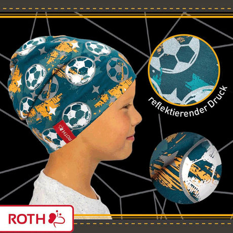 Roth ReflActions Jersey-Beanie Fußball, 5-8 Jahre, 50-54cm, mit reflektierende Details