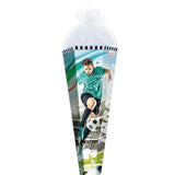 Roth Schultüte Fußballstar, 85cm, eckig, Rot(h)-Spitze, Netzverschluss, mit Sound