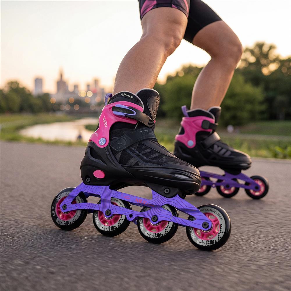Inlineskates Inliner Gr. 39-42, Rosa, größenverstellbar | NILS EXTREME NA684 VELTO