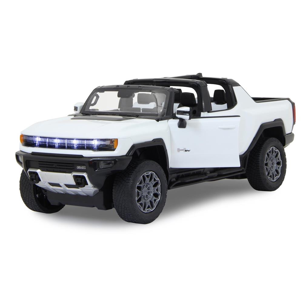 Jamara Hummer EV 1:16 weiß 2,4GHz Tür manuell Ferngesteuertes Auto mit 2-Gang, Crab Walk und Licht
