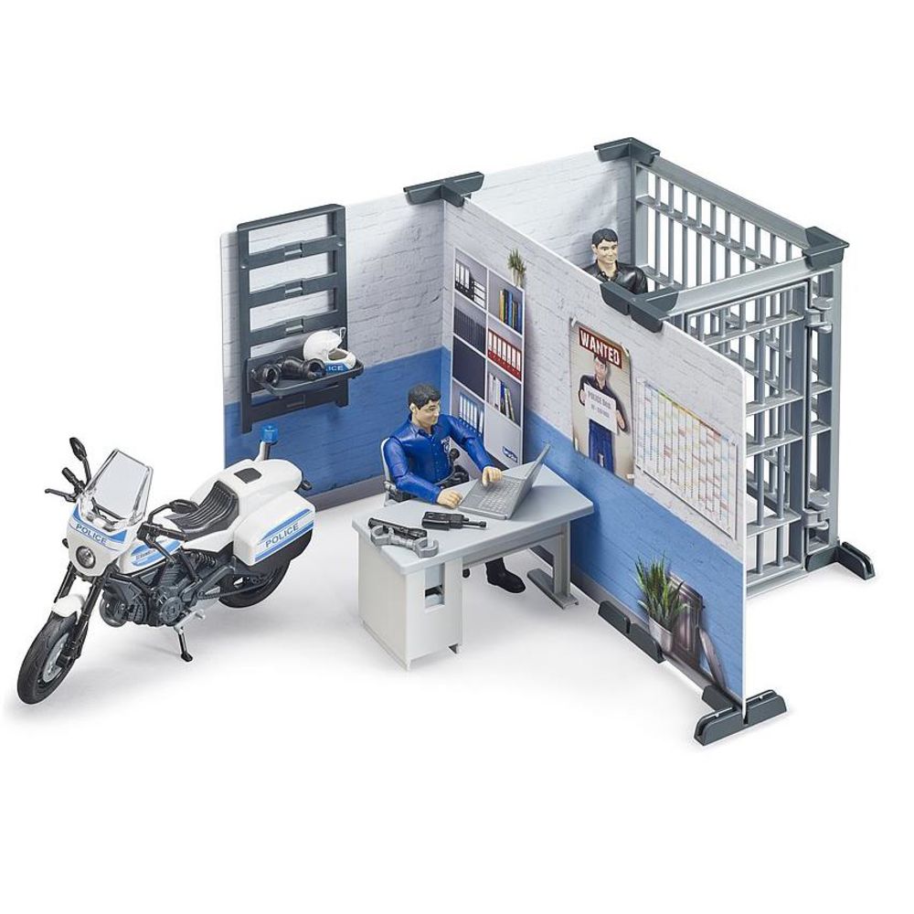 Bruder 62732 - bworld Polizeistation mit Polizeimotorrad