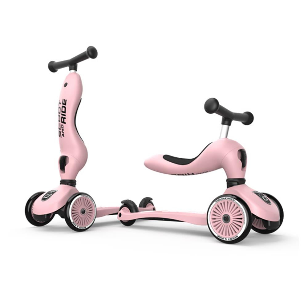 Scoot & Ride Highwaykick 1, rose - 2in1 Kinderroller, ab 1 Jahr