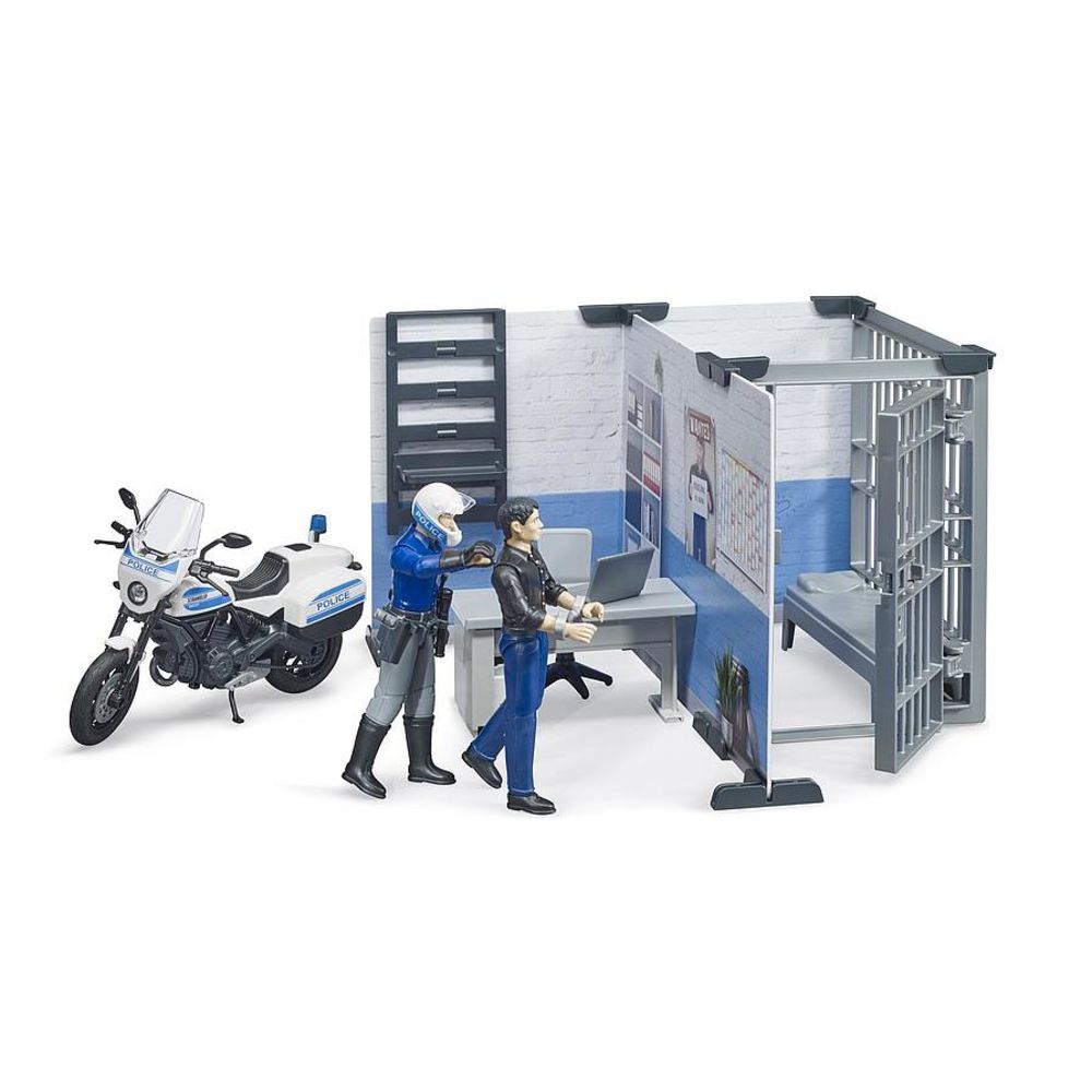 Bruder 62732 - bworld Polizeistation mit Polizeimotorrad