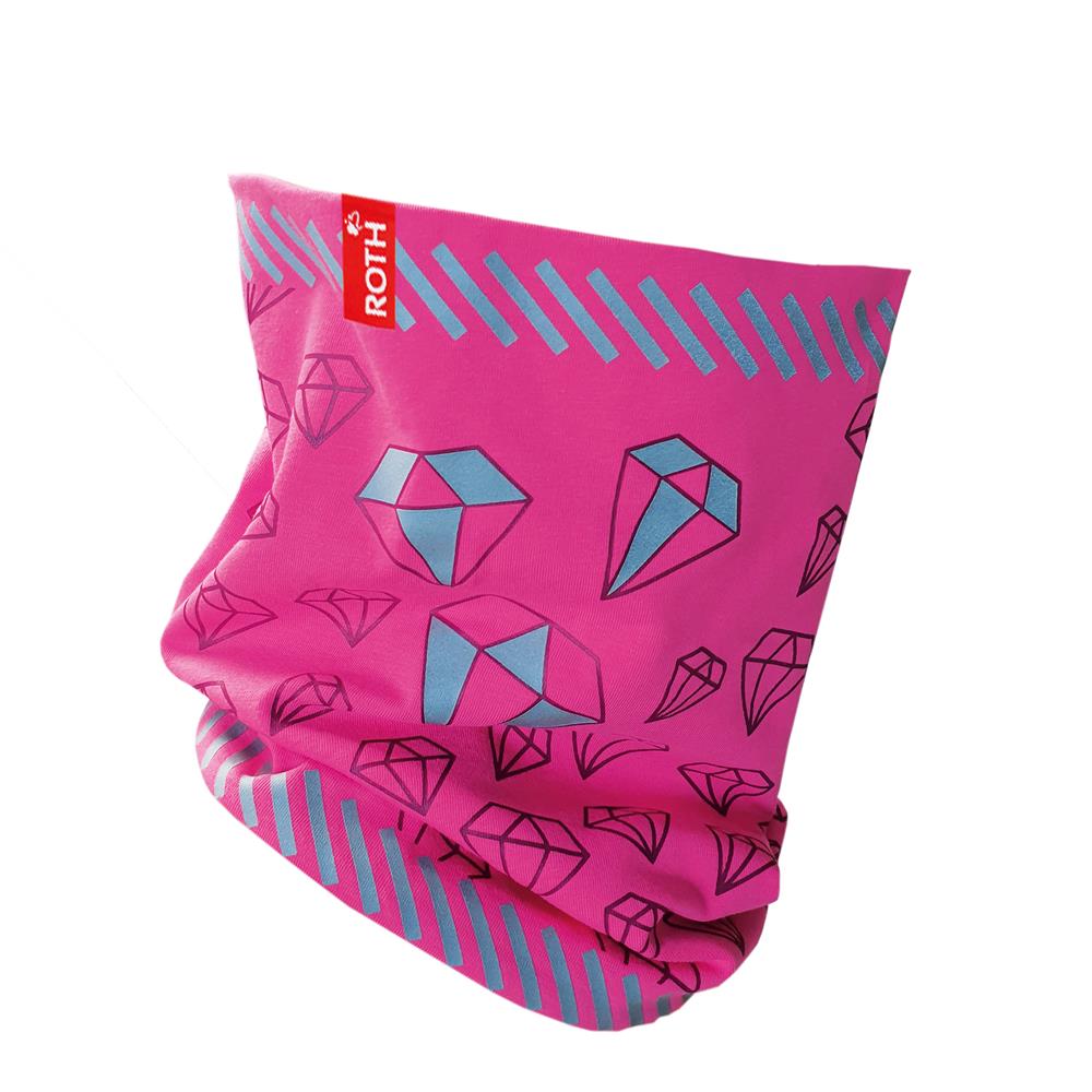 Roth ReflActions Jersey-Loop Diamant, Pink, Schlauchschal mit reflektierenden Details